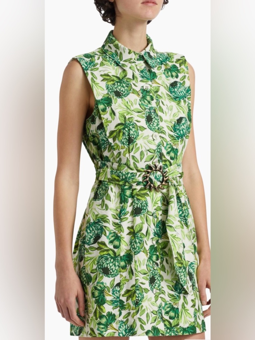 Saloni Peonia Garden Sleeveless Belted Dress NWT size 4 uk size 8